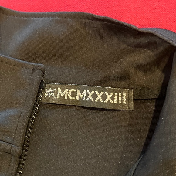 Red Ape Black Gray full Zip Jacket mens 2XL Color Block MCMXXXIII Logo SpellOut - Picture 11 of 15
